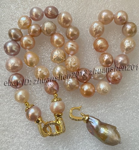 Collana con ciondolo - , perle