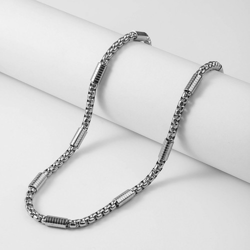 Collana acciaio titanio catena - acciaio,