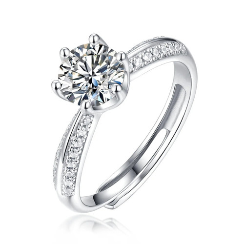 Anello fidanzamento argento - di,