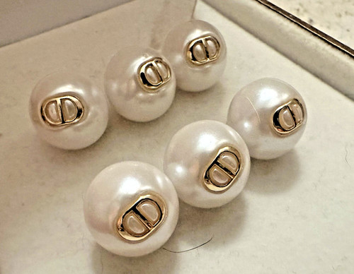 Eleganti bottoni dior perle - 6,