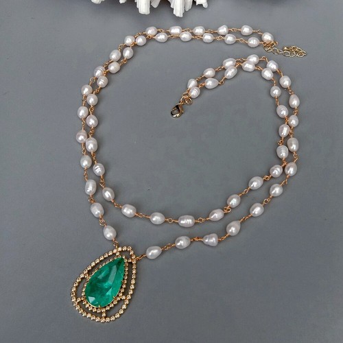 Collana catena rosario perle