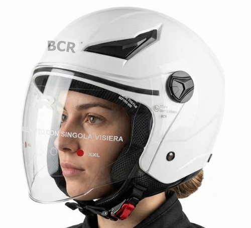 Casco jet bcr bianco - bcr, pearl