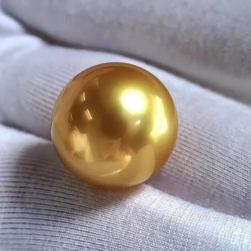 Enorme perla sfusa rotonda - , oro