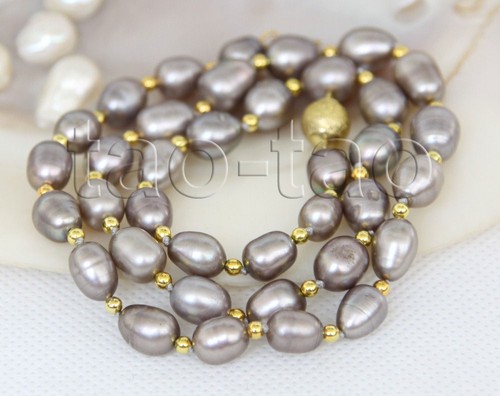 Collana filo perle - acqua, dolce