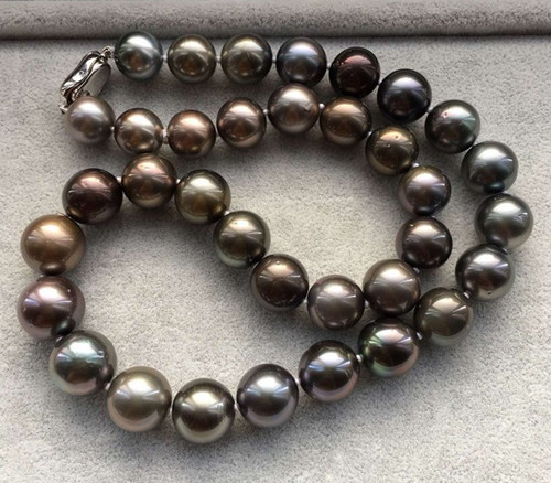 Enorme collana perle nere - collana,