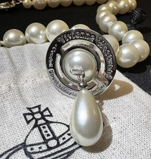 Collana girocollo goccia perle