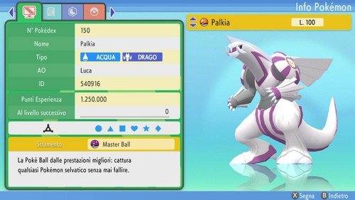 Palkia 6iv masterball - 6iv,