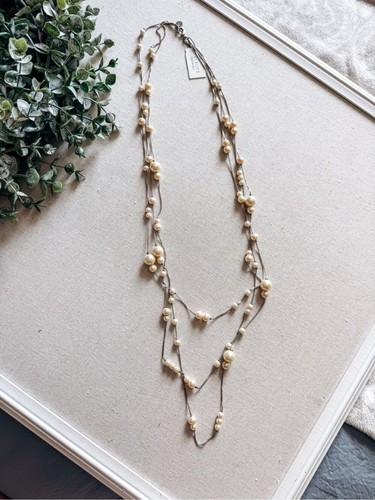 Collana perle finte a - finte,