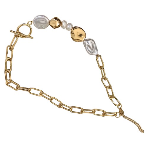 Collana catena perle - catena, donna