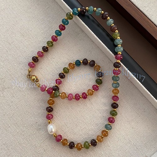 Collana perle bianche con - collana, di