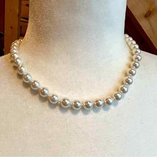 Collana perle filo - collana, bianco