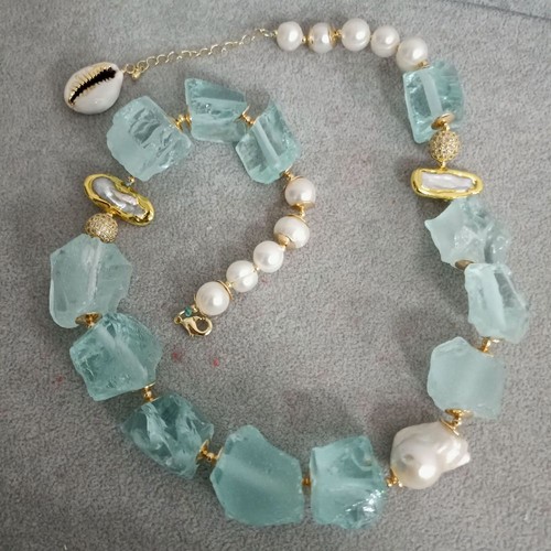 Bracciale coltivato bianco - 20",
